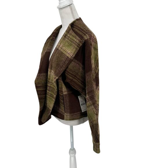 NEW Dex Clothing Harvest Plaid Open Front Jackets Sz XL - Picture 2 of 10